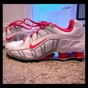 Nike Pink and White Shoes Sz 8.5